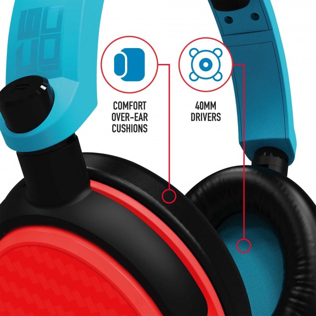 Buy STEALTH C6-100 Gaming Headset (Neon Blue/Neon Red) Now